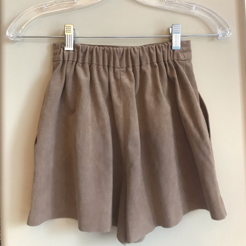 WILFRED High Waisted Suede Shorts - Picture 2 of 3